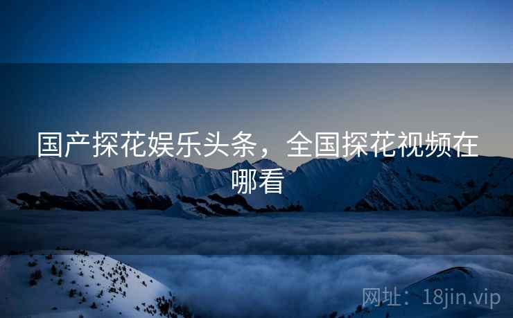 国产探花娱乐头条，全国探花视频在哪看